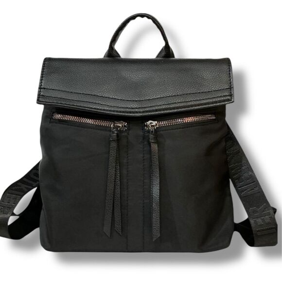 Botkier New York Nylon & Imitation Pebbled Leather Trim Trigger Mini Backpack - Picture 1 of 11